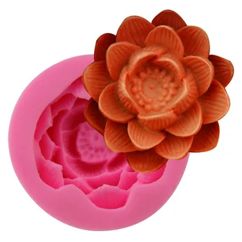 

Silicone Soap Mold shape Lotus Flower Mould Craft Art Silicone 3D Soap Mold Craft Molds DIY Handmade Candle Molds
