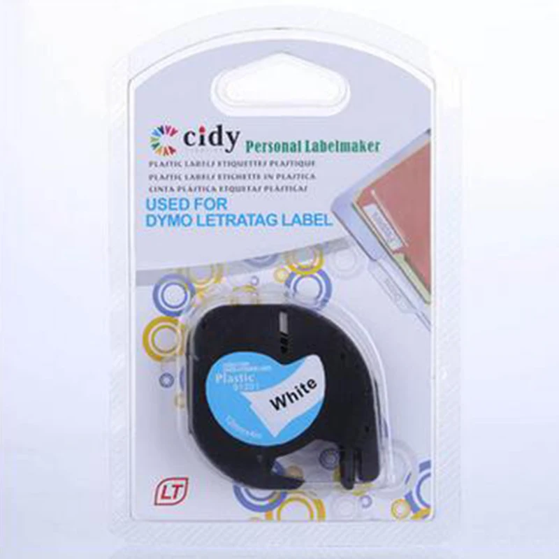 91201 черный на белом для 1/" W8R3 DYMO LT-100H Labelmanager 12 мм x 4 м клейкая лента