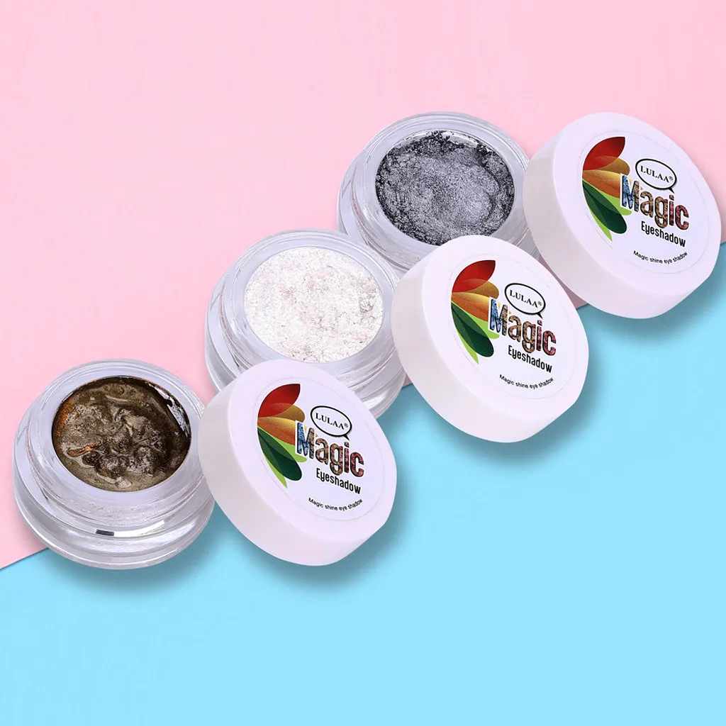 14 Colors Jelly Shimmer Glitter Eyeshadow Cream Highlighter Glow Metallic Chunky Eye Glitter FestivalParty Make Up Palette#YH