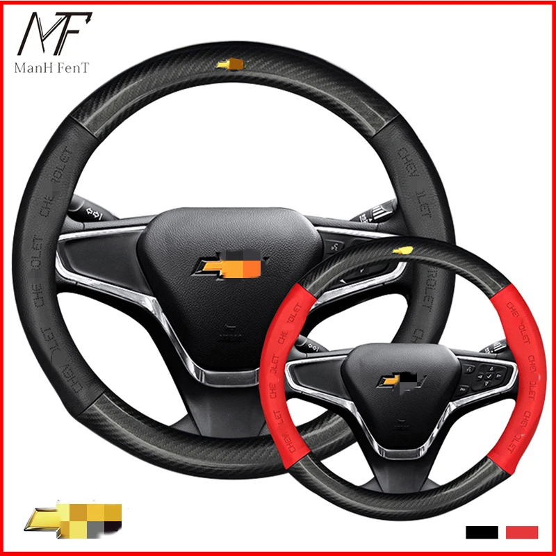 ManH FenT Chevrolet кожаная оплетка руля чехол на руль машины автомобиля Chevrolet Cruze Captiva Lacetti Aveo Niva Spark Sonic Trax Camaro