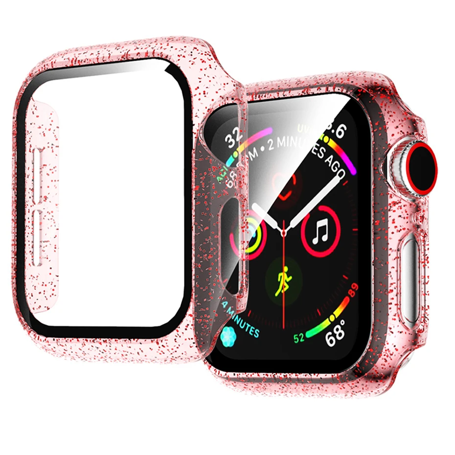 Защитная пленка для экрана прозрачная блестящая с полным покрытием Apple Watch 5 4 3 2