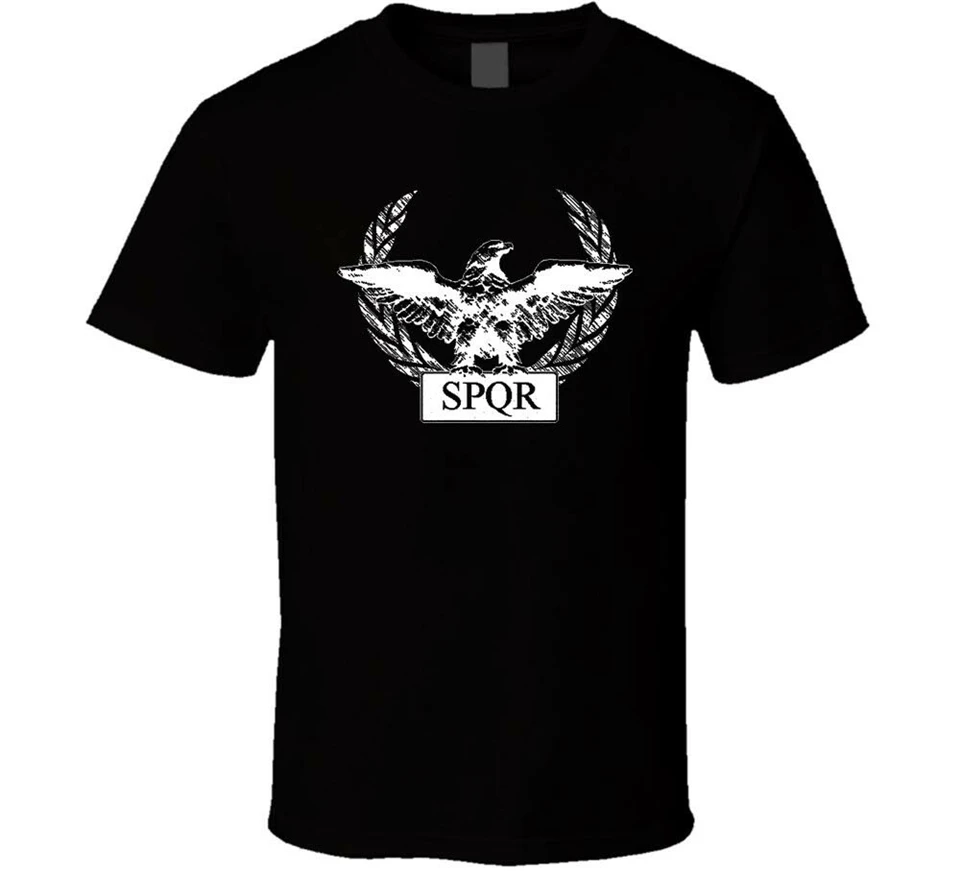 Spqr Spor Rom Gladiatoren Legion Новая Черно-белая футболка с логотипом мужская Спортивная