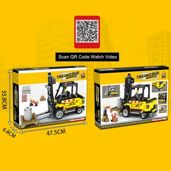 

556pcs Construction Forklift Compatible s Technic Building Blocks Engineering Bricks Toys Gift Children Kids Boys 703600
