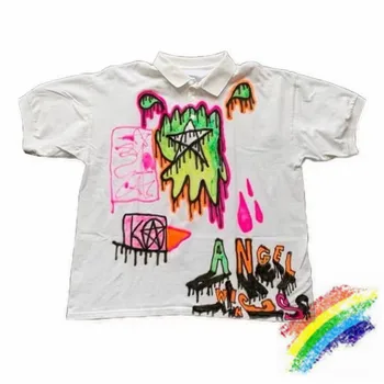 

New Rolling LA Graffiti T Shirt Men Women 1:1 Best-Quality Hip-hop Cactus Jack T-shirt Tees