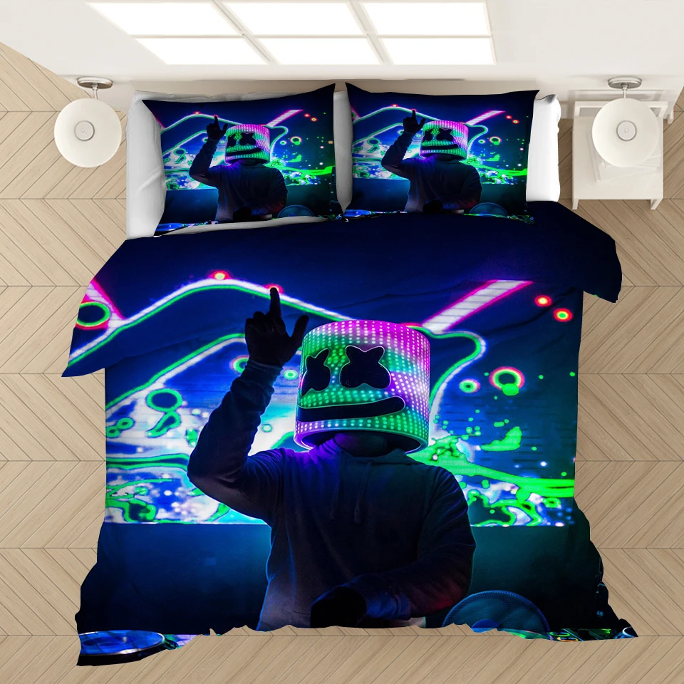 Цифровая печать t dj 3D комплект постельного белья Печатный пододеяльник набор королева король двойной размер