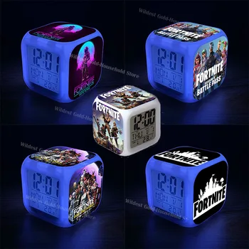 Kind Fortnite Wekker Digitale Lichtgevende Led Klokken Fort Night Kids Desk Mini Anime Figuur Muur Home Decor Woonkamer geschenken Kind Fortnite Wekker Digitale Lichtgevende Led Klokken Fort Night Kids Desk Mini Anime Figuur Muur Home Decor Woonkamer geschenken