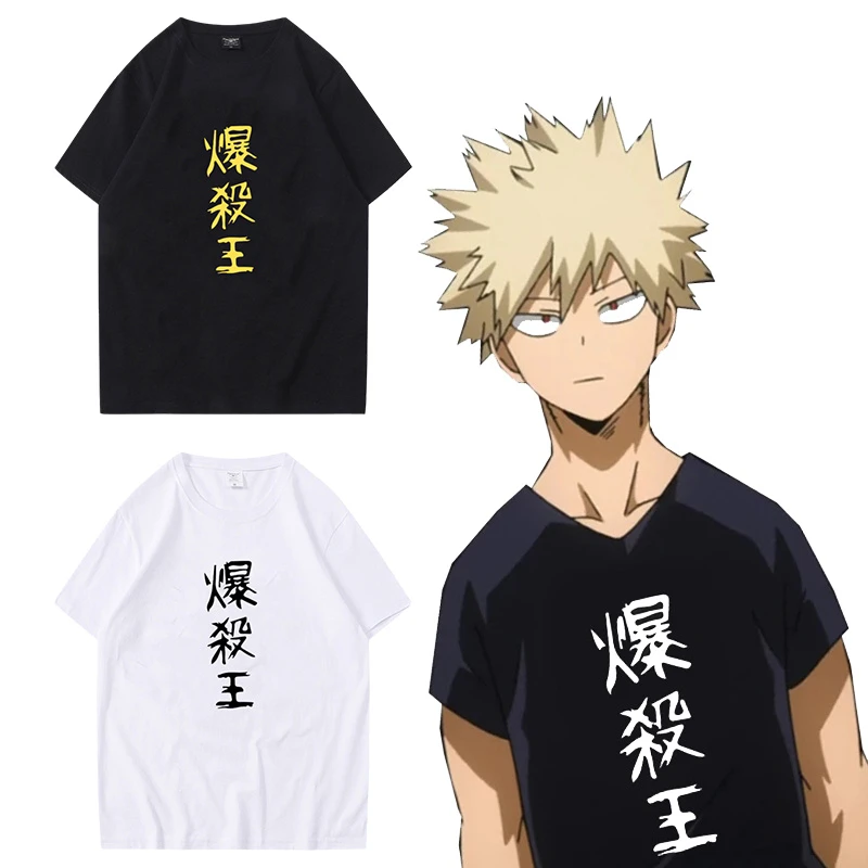 Summer My Hero Academia Anime Clothes Bakugou Katsuki Same Style Men Tshirts Manga Men S Tee Clothes Oversized Unisex Tops T Shirts Aliexpress