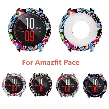 

Slim Silicone Case Cover Colorful Print Protective Frame for Amazfit Pace Watch