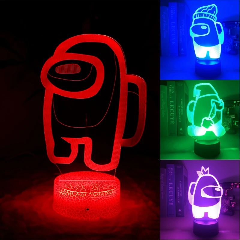 Игра у нас светодиодный светильник/светильник самозванец Crewmate Регулируемый 7