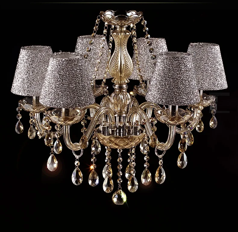 Luminária de cristal com lâmpada para escritório, hotel, restaurante