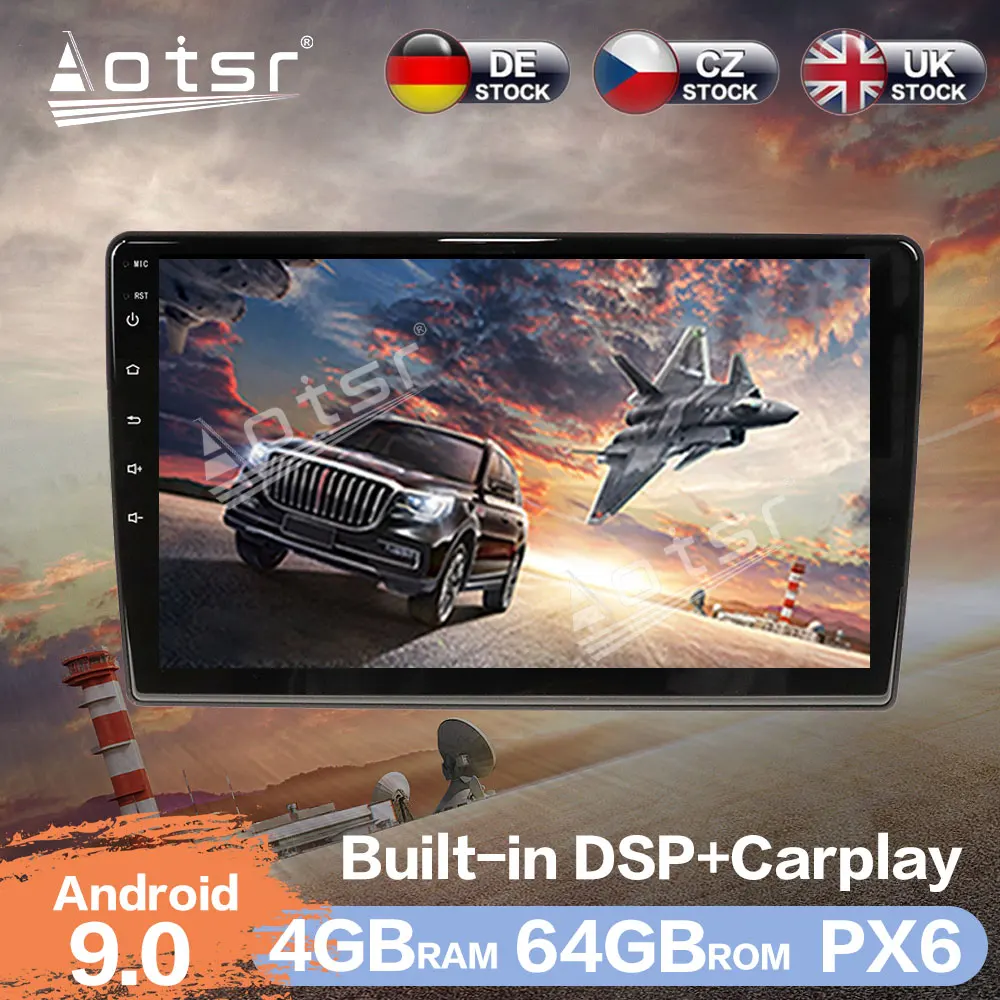 Aotsr Android 9 0 4 Гб ROM автомобильное радио GPS навигация DSP для Toyota Wish 2009-2012 HD Авто стерео