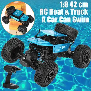 

1:8 42cm RC Car & Boat Truck 2.4G Radio Control 4WD Off-road Electric Vehicle Monster Remote Control Car Gift Toys Children Boys