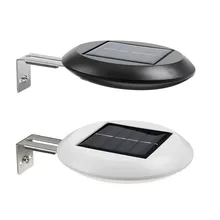 Открытый Солнечный желоб светодиодный светильник s Белый Черный Солнечный Мощный умный светильник на солнечной батарее для ограждения Ночной светильник безопасности водонепроницаемый IP65