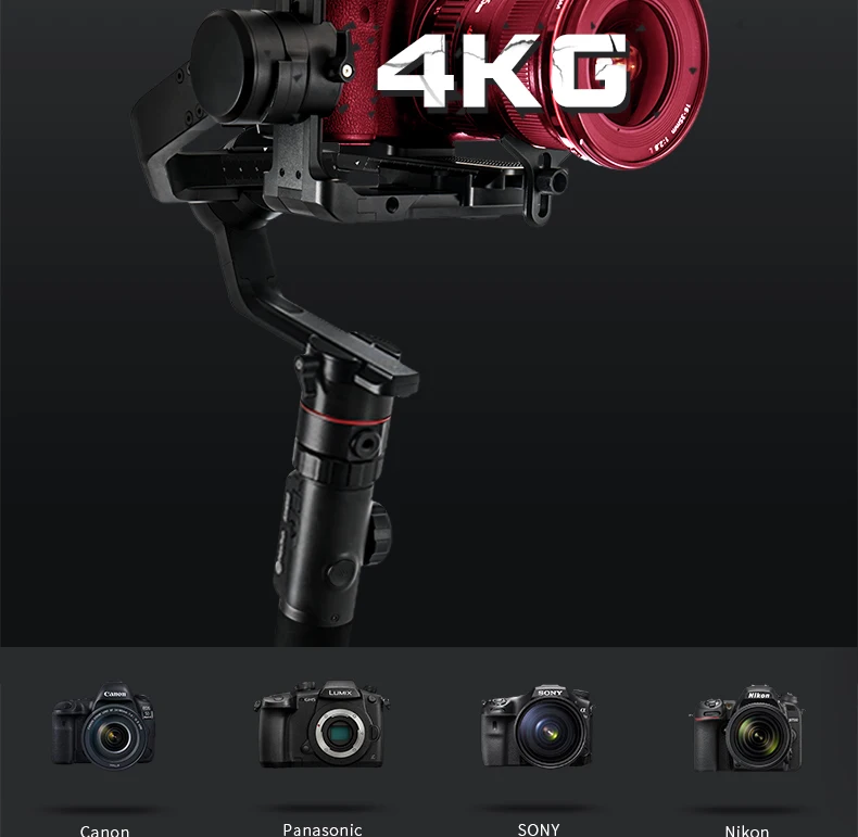 FeiyuTech AK4000 3-осевой Камера ручной шарнирный стабилизатор для камеры GoPro с фокусировочное кольцо 4 кг грузоподъемность для sony Canon 5D Panasonic GH5 Nikon D850