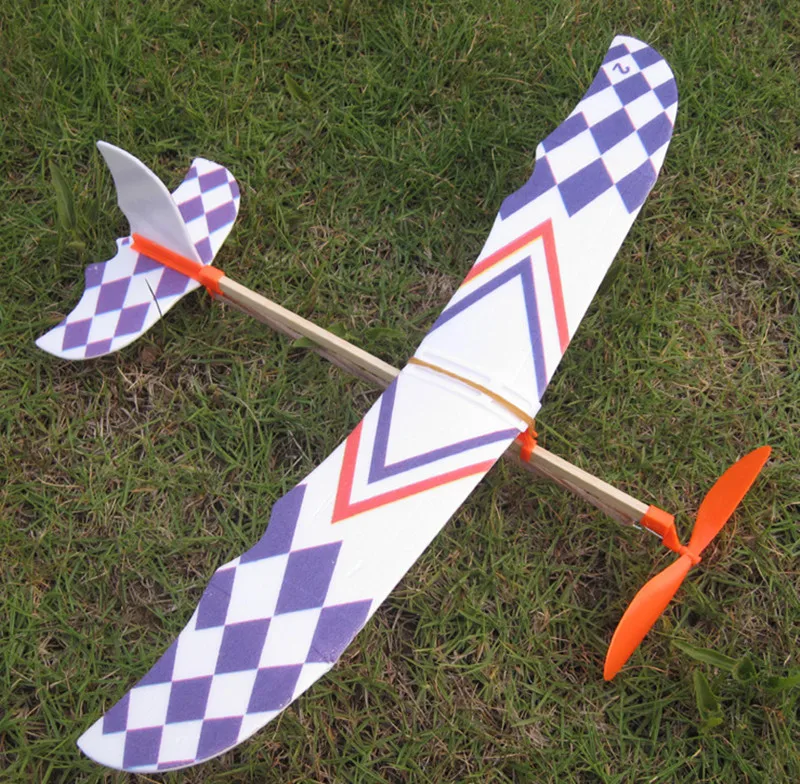 Горячая эластичная резиновая лента DIY самолет из пеноматериала модельный комплект самолет обучающая игрушка