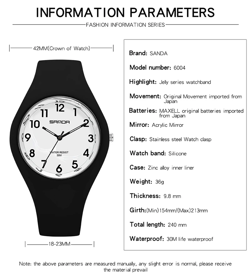 2021 New Sports Electronic 30M Waterproof Multifunction Personality Student Hand Plate Watches Quartz Movement Calendar 6056