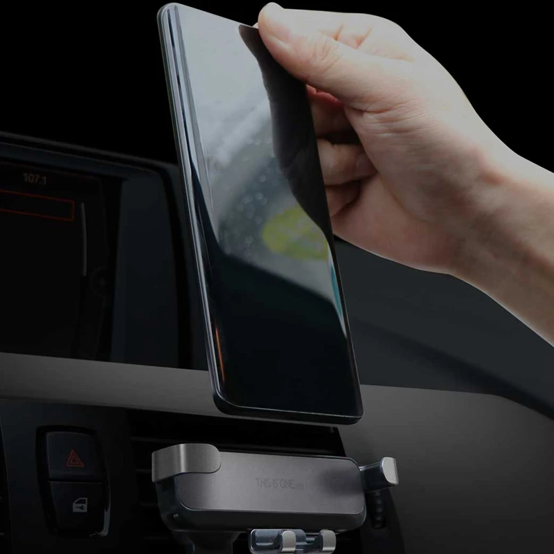Universal Car Air Vent Mount Holder Gravity Car Phone Holder for iPhone 11 XS Samsung Huawei Metal Gravity Mobile Phone Holder A