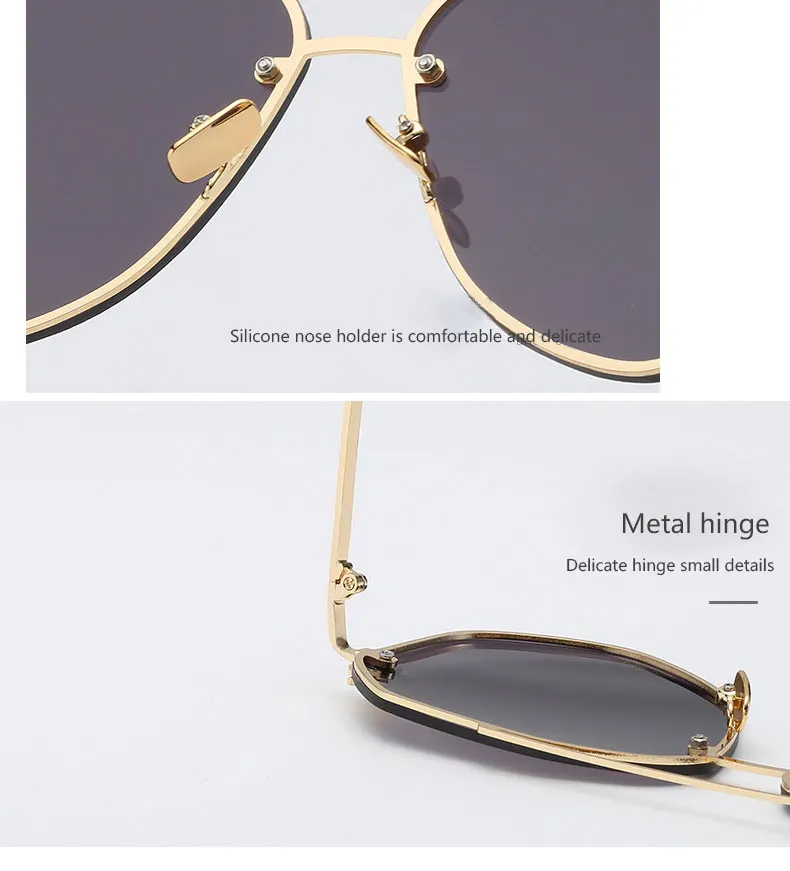 2020 New European and American Sunglasses Female Korean Version of the Tide Square Frame UV400 Protection ins Glasses