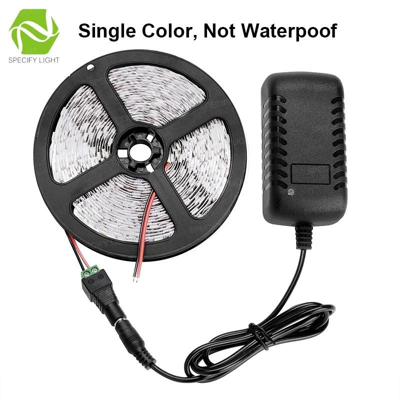 White - Not WP Светодиодная лента RGB 5050 SMD гибкая лента светодиод полоса RGB 5 М лента диод DC 12 В+ пульт дистанционного управления+ адаптер Комплект - Испускаемый цвет: White - Not WP