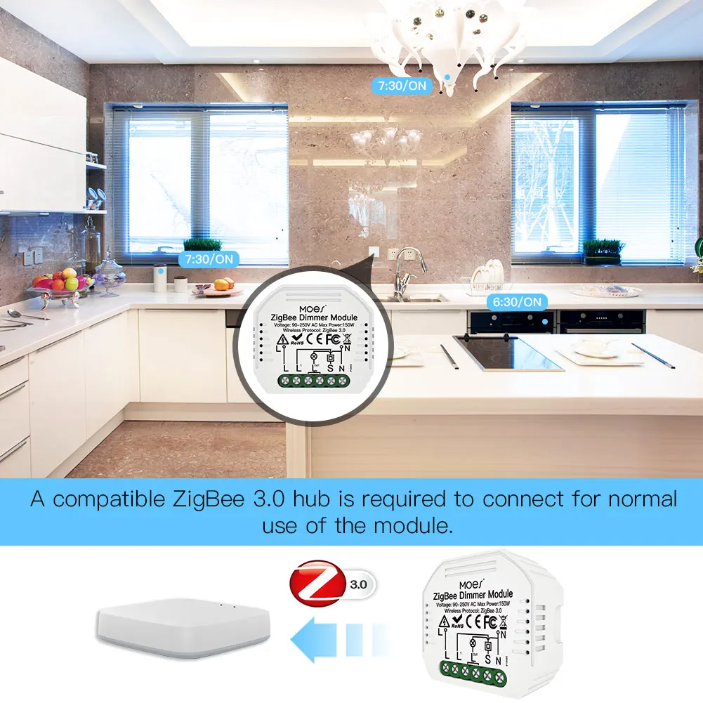 Powerful ZigBee 3.0 Dimmer Switch Module With Voice Control