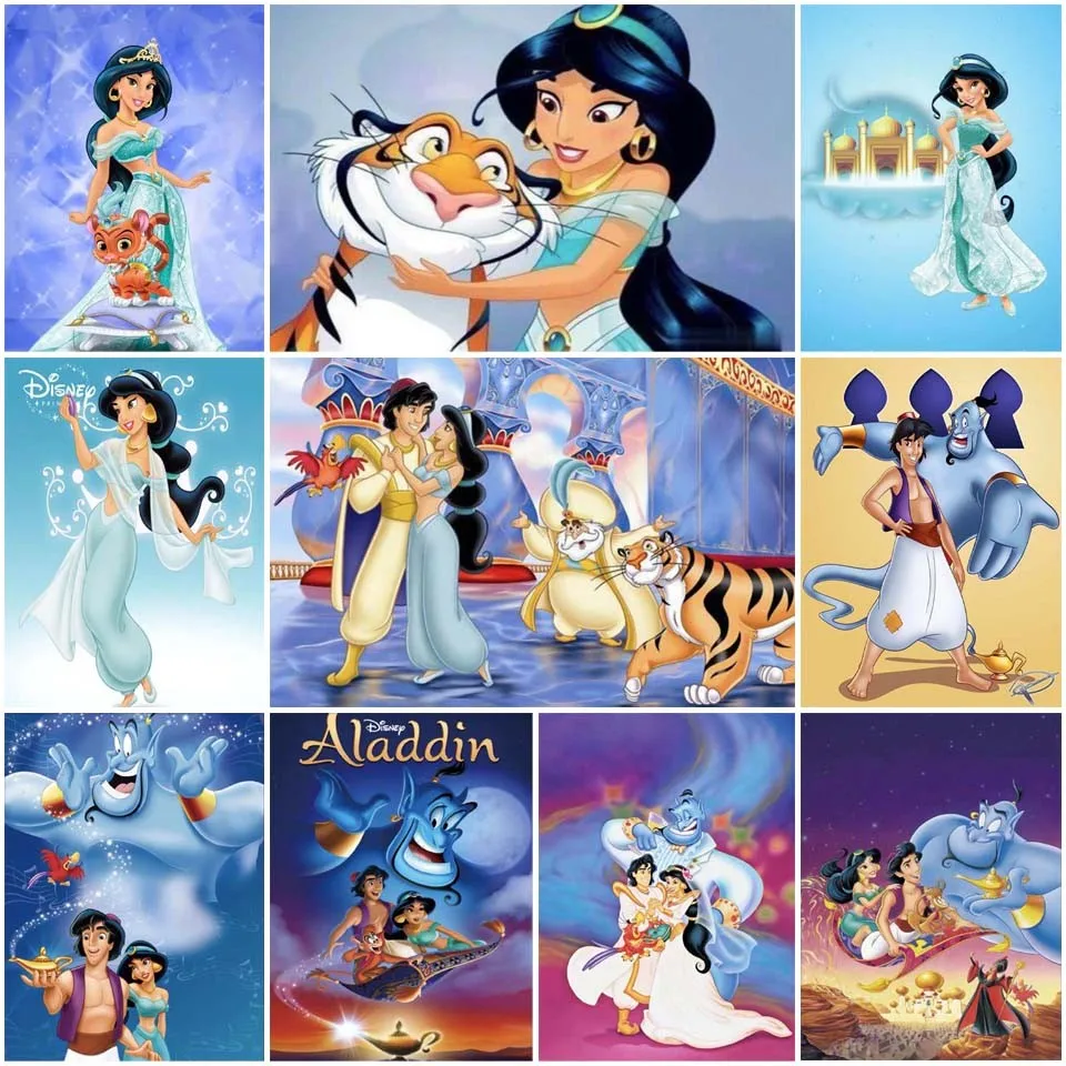 

Disney Jasmine Princess Wall Art Canvas Painting Nordic Posters and Prints Wall Pictures for Living Room Decoration