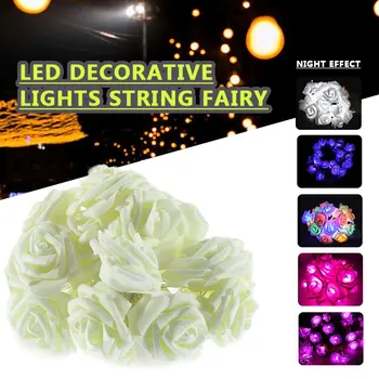 

Rose Led Lighting Chains Romantic 2 Meter 20LED Party Light Wedding Festival Lights String Lights Home & Garden Curtains