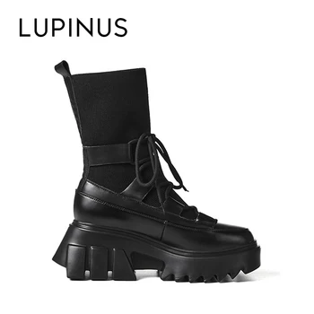 

Lupinus 2020 New Fashion Thick Bottom Women Winter Ankle Boots Luxury Brand Design Stretch Fabrics Socks Boots For Women Mujer