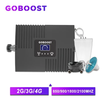 

GOBOOST GSM 2G 3G 4G Cellular Signal Amplifier Cellular Amplifier 4G GSM 900 1800 2100 Mobile Signal Booster kit LDPA Antenna 3g