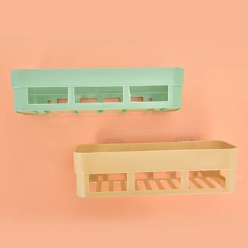 

4 Colors Stick-up Wall Sucker Plastic Organizer Net Box Strong Adsorption 1Pcs