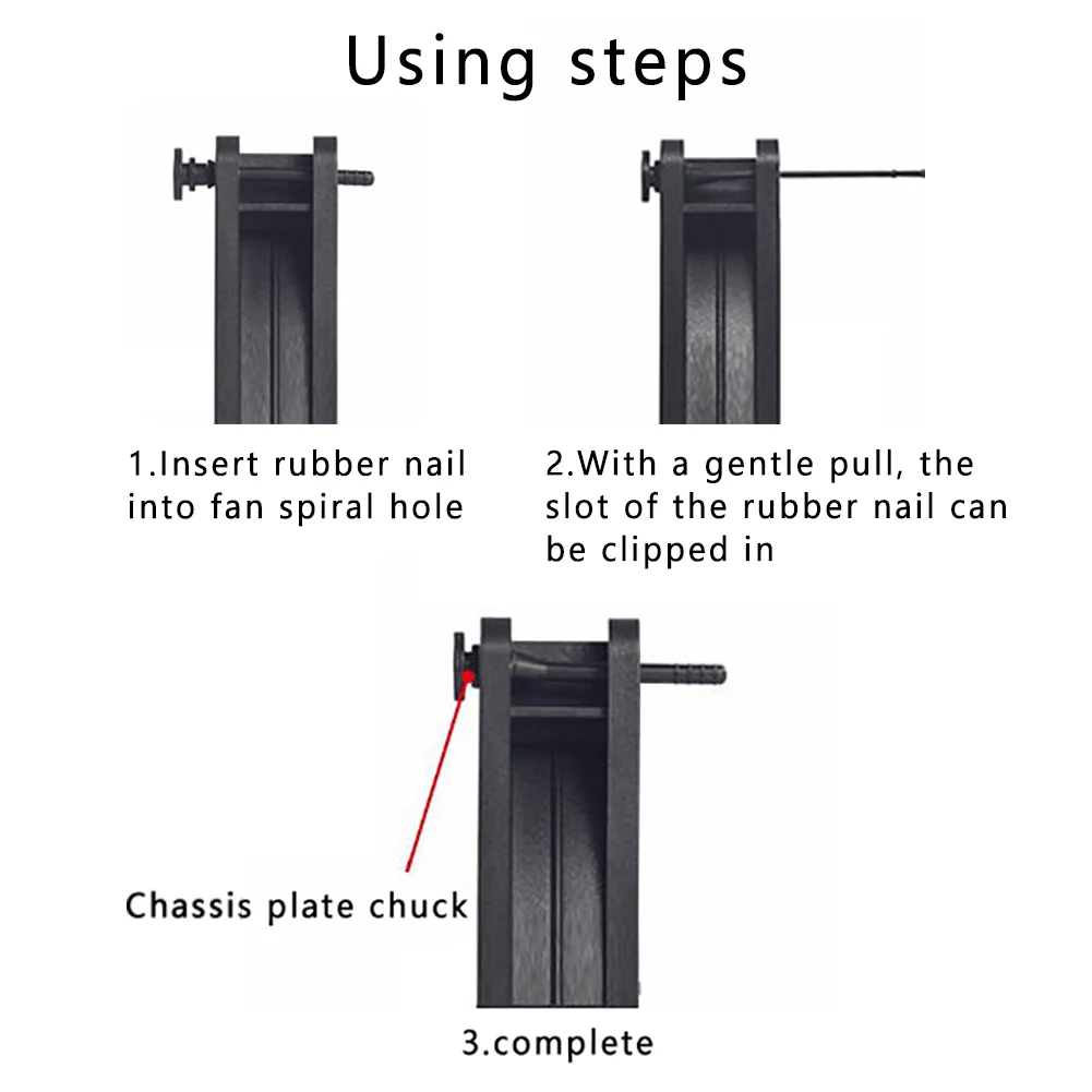 4pcs/set Shock Absorber Mini Durable Pad Rubber Screw Computer Components DIY PC Assembly Hard Cooling Fan Accessories Reusable