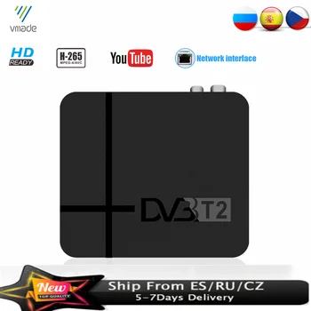 

DVB-T2 DVB-T Digital TV Tuner H.265/HEVC Built-in RJ45 Terrestrial TV Receiver With USB WIFI Mini TV Box Support Youtube