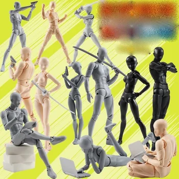 

Mannequin Figma He She Movable Body Joint Action Figure Toy Sketch Draw Human Body Doll Artist Art Painting Anime Model Doll Art