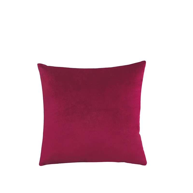 Velvet Throw Pillow Cover - Soft Solid Decorative Cushion Case for Home, Sofa, and Bedroom - Cozy Square Pillowcase