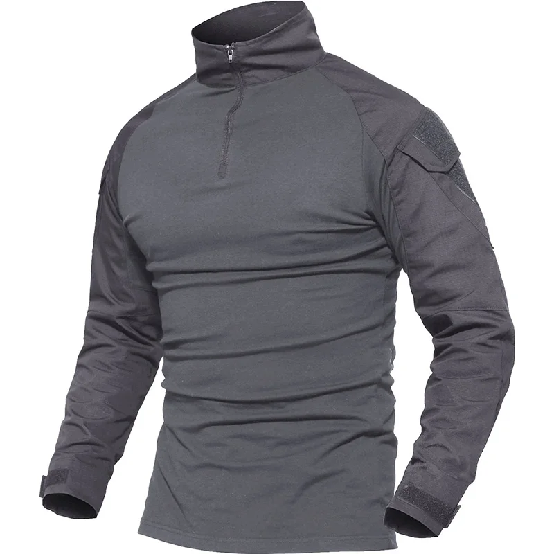 MAGCOMSEN Men's Tactical Shirts 1/4 Zip Long Sleeve Military Shirt 2 Zipper Pockets MAGCOMSEN Men's Tactical Shirts 1/4 Zip Long Sleeve Military Shirt 2 Zipper Pockets