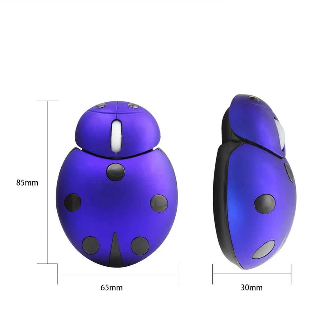 Portable Mini Mouse Wireless Mouse 3000DPI Cute Mice Ladybug Mouses Optical Gaming Mause Build in Receiver мышь беспроводная