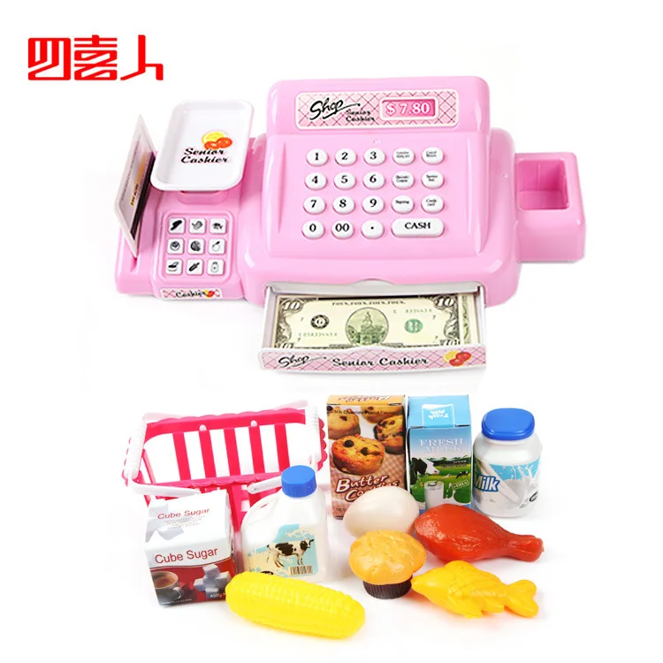 New Products! Joy Sound And Light Model Cash Register Hands-on Educational Children Play House Set Supermarket Cash Storage Home