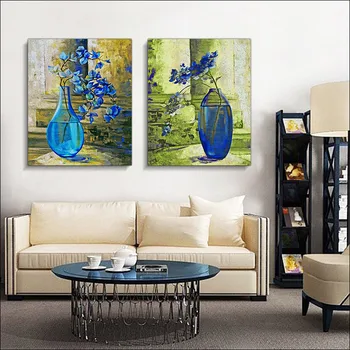 

DIY digital oil painting double wall frame American bed sheet, digital design, wall mold, vase, wall decoration, 40x50cm paint