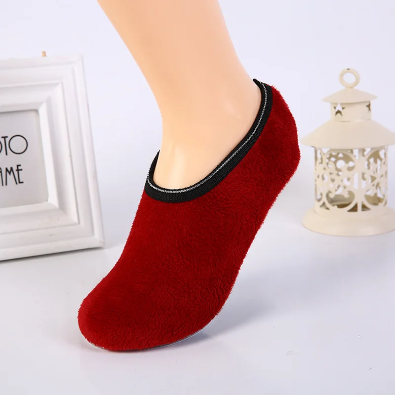 Women Men Children's Winter Plus Velvet Floor Socks Boy Girl Baby Non-Slip Floor Socks Shoe Cover Non-Slip Shoes kids socks