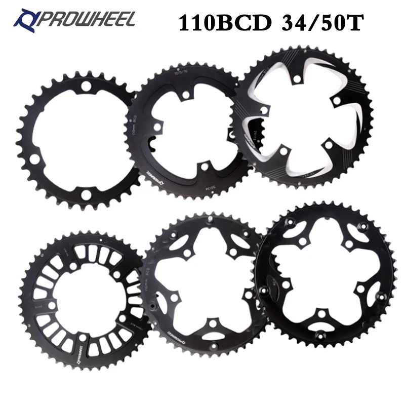 Prowheel 110 BCD цепное кольцо 34/50T Велосипедное колесо шоссейное Высокопрочное для