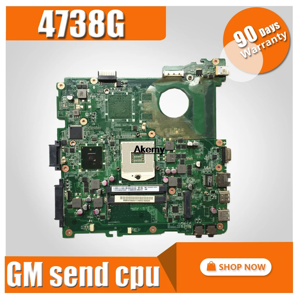 

DA0ZQ9MB6C0 MBR9Y06001 MAIN BOARD For Acer aspire 4738 4738G Laptop Motherboard HM55 DDR3 Free cpu