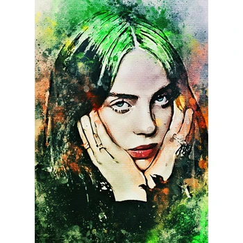 

Diamond Picture Embroidery Billie Eilish Home Decor Painting Full Square Drill American Singer Star Cross Stitch Wall Sticker