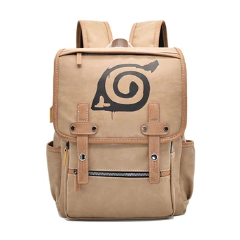 

Anime Print Bag Naruto Luffe One piece Attack on Titan FAIRY TAIL TOTORO Backpack PU Waterproof Men Women School Traval Bags