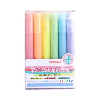 

6pcs/set Highlighter Pen Pastel Fluorescent Marker Pens School Office Supplies K1AB