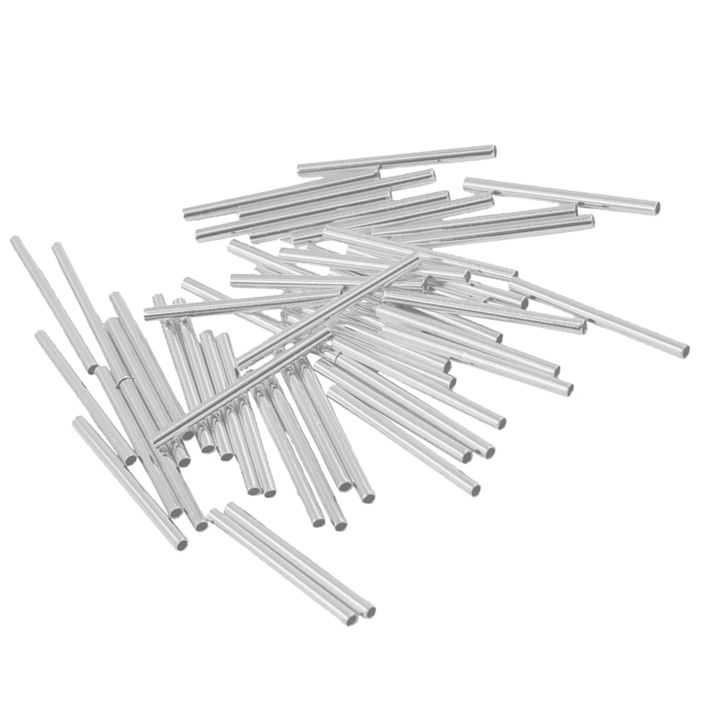 50pcs silver color/Rose Gold Tube Spacer Beads Tube Connector Jewelry Findings