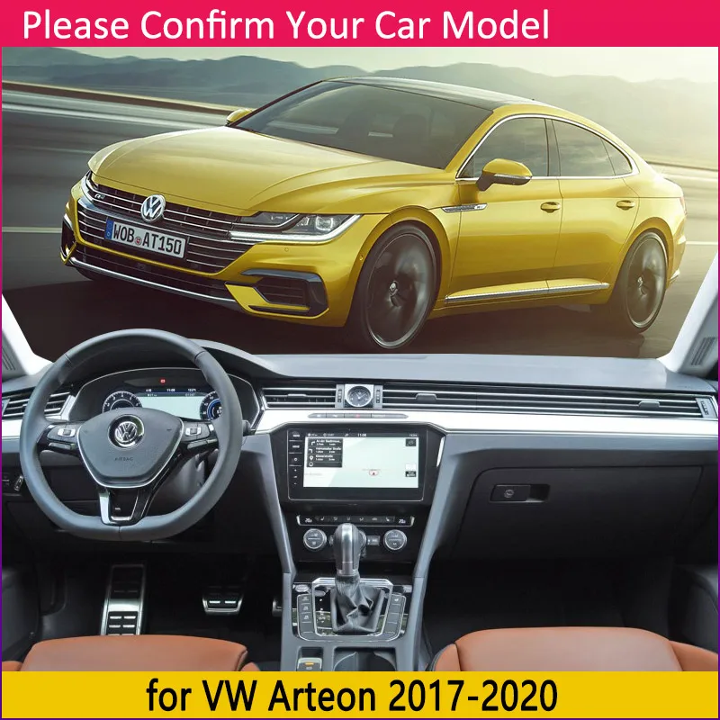 Для Volkswagen VW Arteon Противоскользящий коврик на приборную панель солнцезащитный коврик защитные аксессуары с покрытием коврик