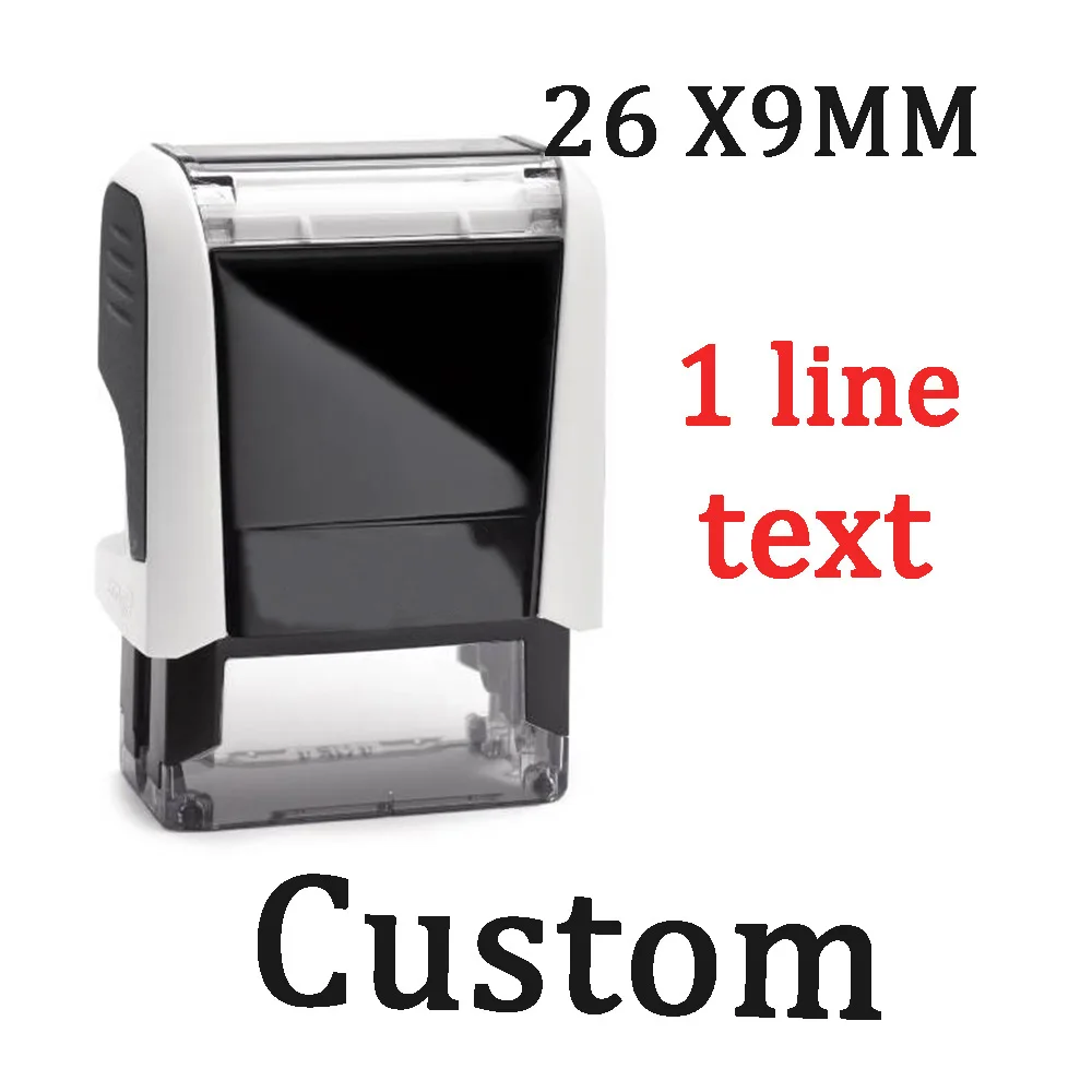 DIY Custom Self Inking Address Rubber Stamp Kit -up to 5 Lines - Stamp  Impression Size: 1 x 2 1/4 Inches - Red Casing Color(NO Ink)