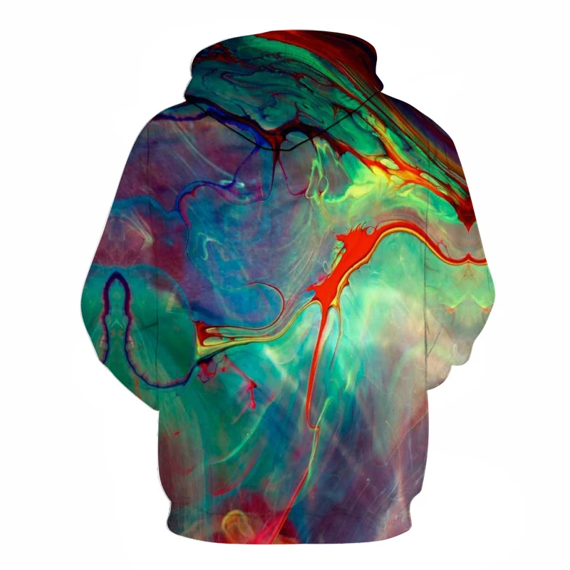 fashion tide brand youth hoodies color painting paint 3D digital printing pullover couple loose hooded baseball uniform 6XL