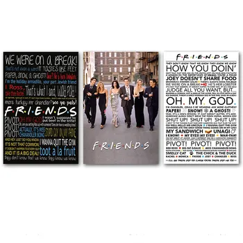 

American TV Friends Poster Classic RACHEL GREENE Ross Geller Monica Bedroom Living Room Decorative Painting Canvas Wall Art