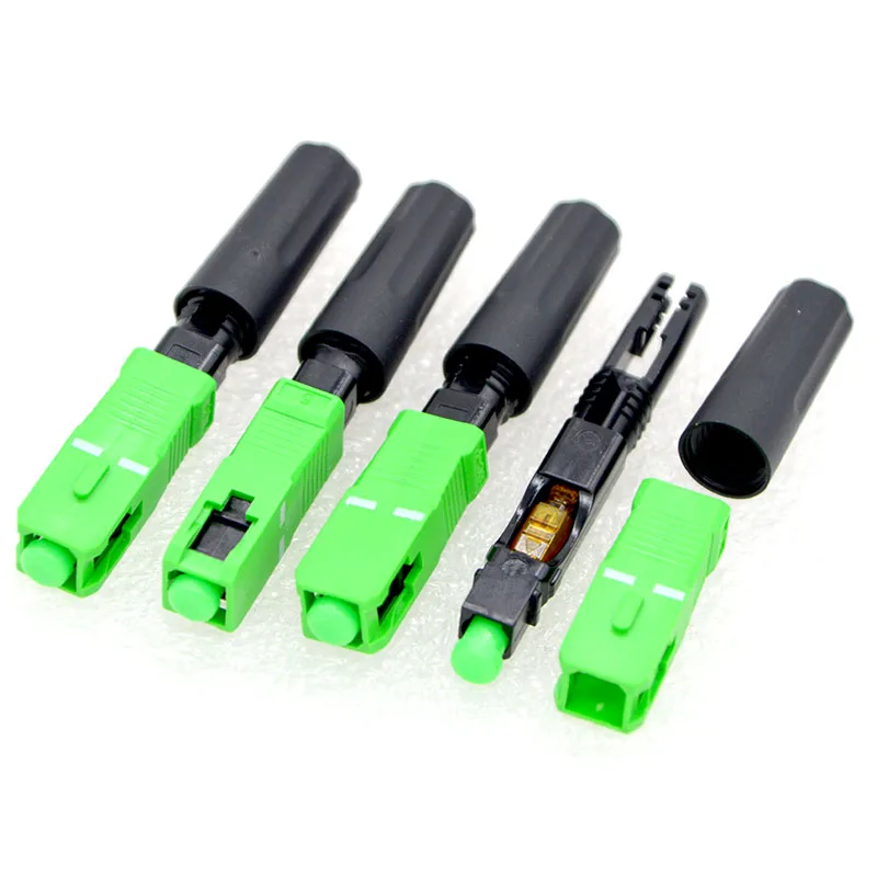 

200PCS New Optic Fiber Fast Connector SC/APC Single Mode FTTH Embedded Quick Adapter Free Shipping to Brazil