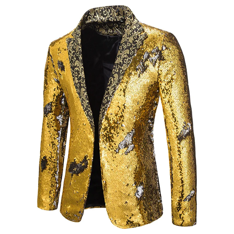 Lantejoula Glitter terno dos homens, Blazer brilhante,